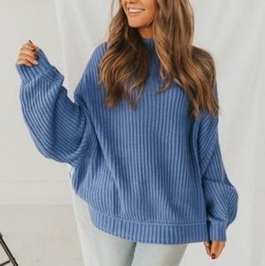 Royal Blue Oversized Sweater